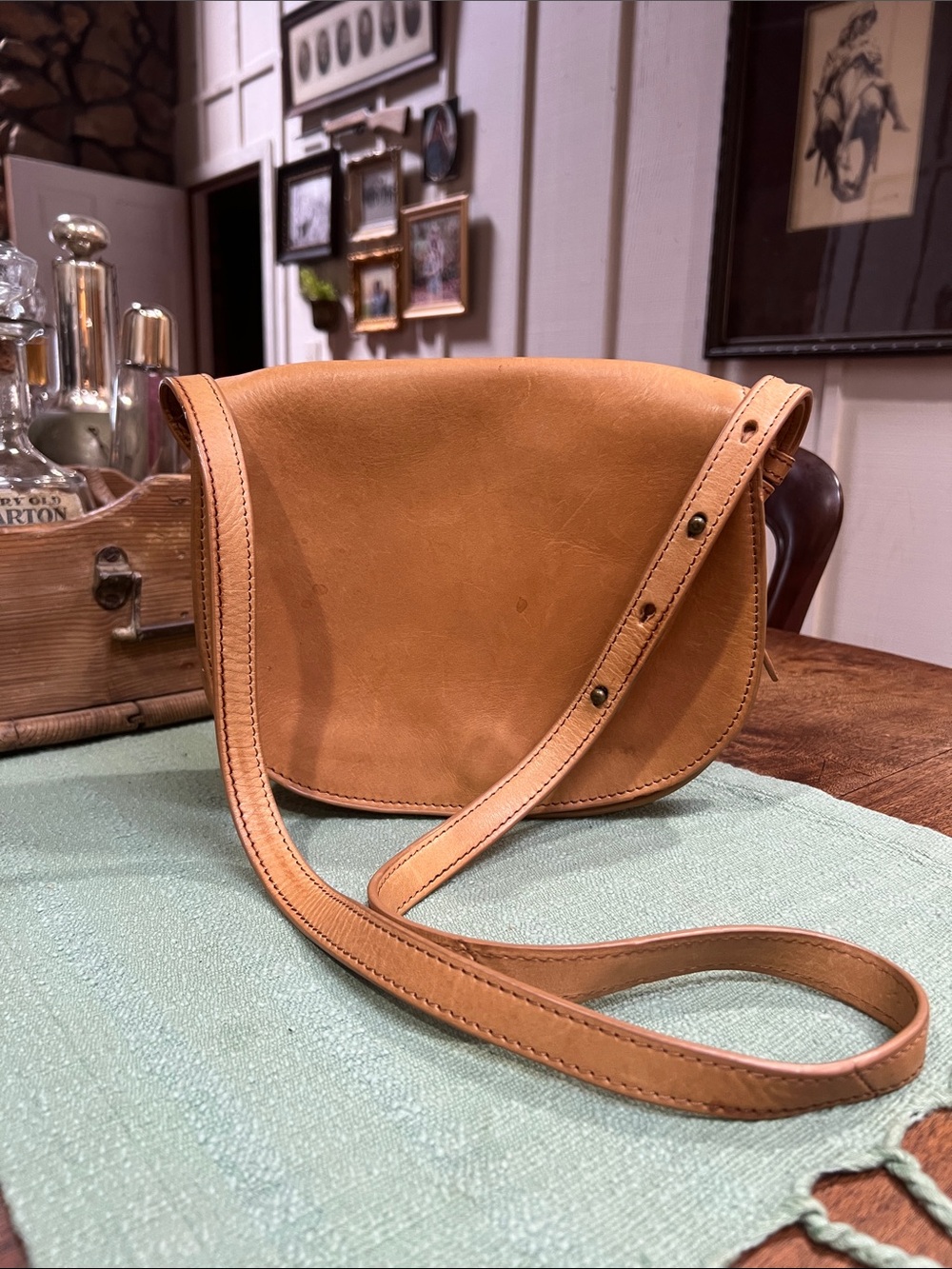 L.L. Bean Leather Saddle Bag